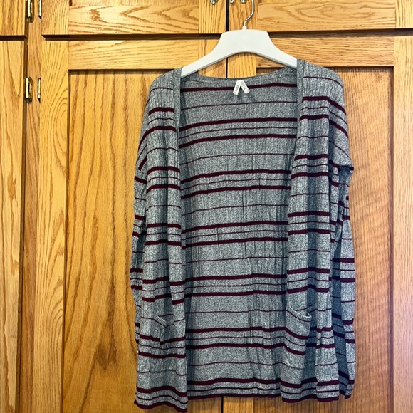 Mudd Lightweight Striped Cardigan - Picture 1 of 4